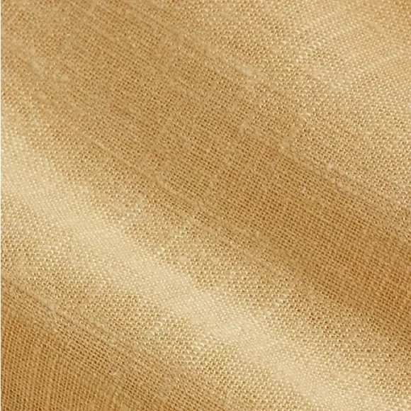 Express Square Neck Smocked Tiered Linen Maxi Dress XL Mustard - Picture 3 of 8